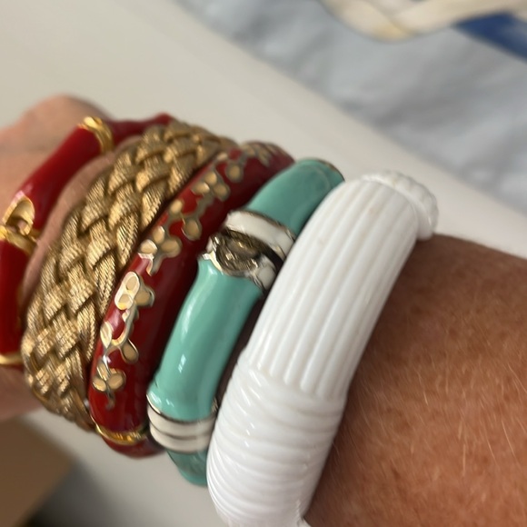 •VINTAGE LOT/5 VINTAGE HINGED CUFF BRACELET NAPIER MONET• - Picture 5 of 6